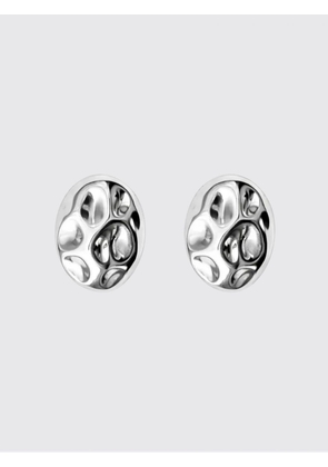 FEDERICA TOSI Rock Oval Stud Earrings in Chrome-Plated Bronze