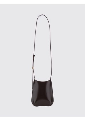 JACQUEMUS Le Bisou Bordeaux Brushed Calfskin Crossbody Bag