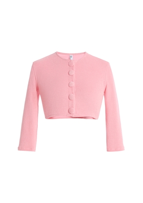 Lisa Marie Fernandez Cropped Terry Cloth Cardigan - Moda Operandi
