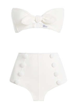 Lisa Marie Fernandez Poppy High-Waist Jacquard Bikini - Moda Operandi