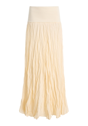 Johanna Ortiz Light and Sound Crimped Linen Maxi Skirt - Moda Operandi
