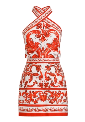 Dolce & Gabbana Printed Cotton Mini Dress - Moda Operandi