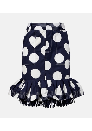 Jacquemus Cabana printed cotton poplin midi skirt