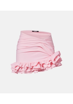 Jacquemus Playa ruffled jersey miniskirt