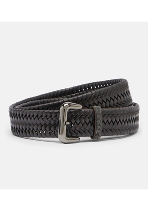 Brunello Cucinelli Monili braided leather belt
