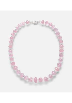 Ileana Makri Beaded necklace with morganite, white topaz, and diamonds