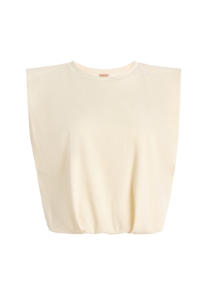 Johanna Ortiz Muraya Ribbed Jersey Cropped T-Shirt - Moda Operandi