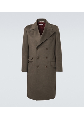 Brunello Cucinelli Double-breasted virgin wool overcoat