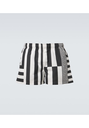 Versace Striped swim trunks