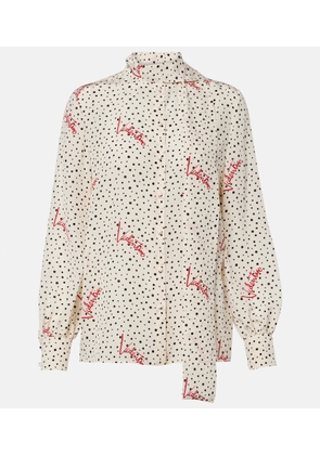 Valentino Plus De Pois silk crepe de chine shirt