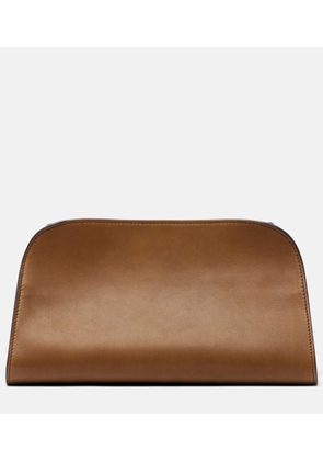 The Row Peggy leather clutch