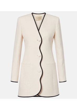 Valentino Crepe Couture scalloped jacket