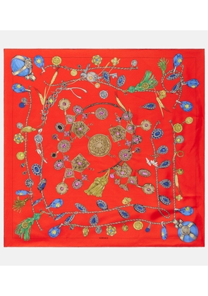 Versace Printed silk twill scarf