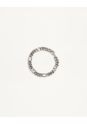 Valentino Garavani VLogo Signature Metal Bracelet Man PALLADIUM L