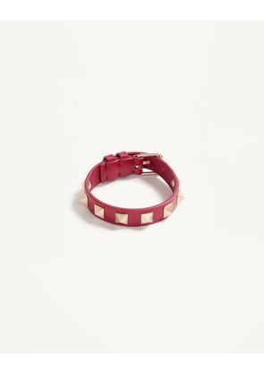 Valentino Garavani Valentino Garavani Rockstud Leather Bracelet Woman RED UNI