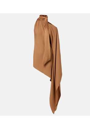 Taller Marmo Atlas asymmetric crepe cady minidress
