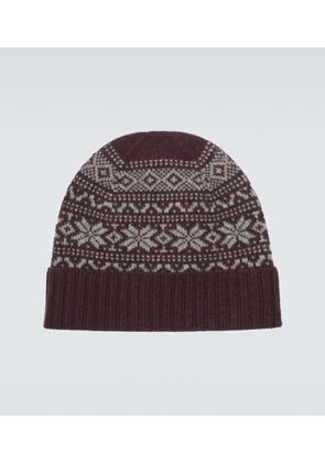 Eleventy Fair Isle intarsia cashmere beanie
