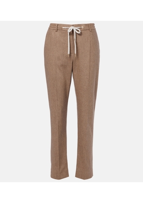 Eleventy Wool and cashmere tapered pants