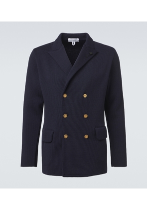 Lardini Double-breasted virgin wool blazer