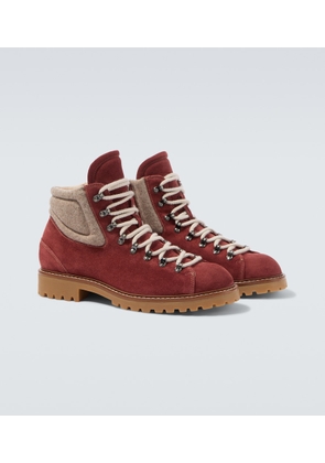 Eleventy Suede lace-up boots