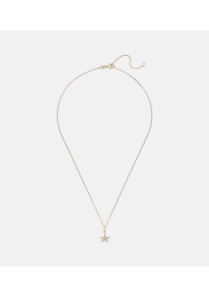 Stone and Strand Lucky Starfish 14kt gold pendant necklace with diamonds