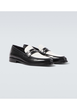 Manolo Blahnik Perry leather penny loafers