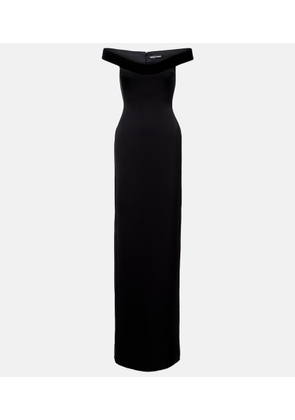 David Koma Velvet-trimmed gown