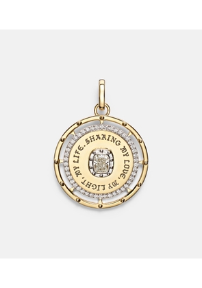 FoundRae True Love Lovestruck Commitment Large 18kt gold pendant with diamonds
