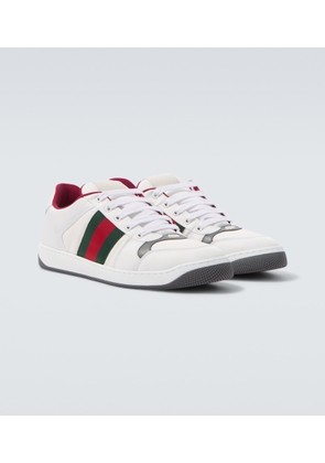 Gucci Screener leather-trimmed sneakers