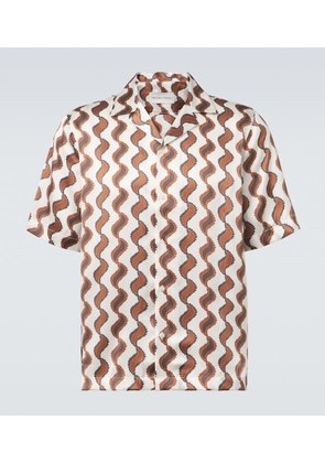 Frescobol Carioca Roberto printed silk bowling shirt