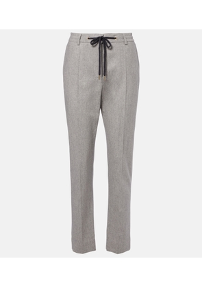 Eleventy Wool and cashmere tapered pants