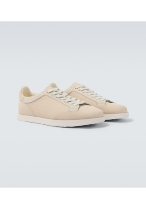 Brunello Cucinelli Suede-trimmed leather sneakers