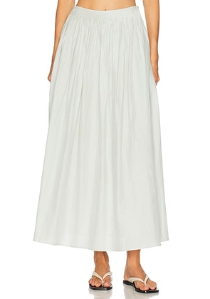 Loulou de Saison Naya Gathered Skirt in Mist - Sage. Size XS (also in S, M, L).