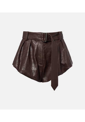 Magda Butrym Belted leather shorts