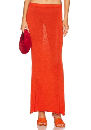 SEROYA Kora Skirt in Scarlet Flame - Red. Size XS (also in S).