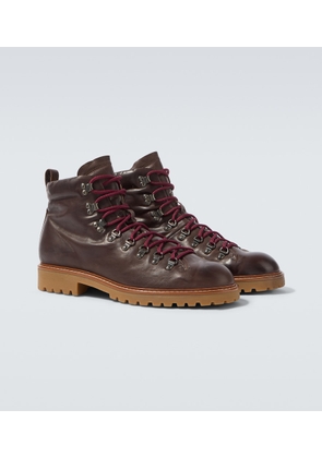Eleventy Leather lace-up boots