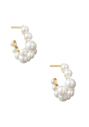 Sophie Bille Brahe Boucle Botticelli Earrings in 14k Recycled Yellow Gold & Freshwater Pearls - Metallic Gold. Size all.