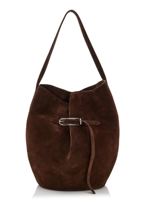 Liffner Large Belted Suede Bucket Bag - Moda Operandi