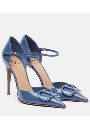 Valentino Garavani D'Orsay VLogo patent leather pumps