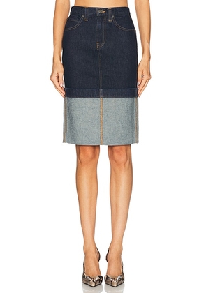 KHAITE Kilian Skirt in Benson - Blue. Size 29 (also in ).