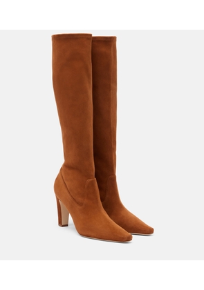 Manolo Blahnik Pavisco suede knee-high boots