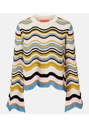 La DoubleJ Chevron crochet cotton sweater