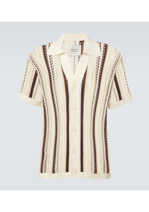 Frescobol Carioca Pinto crochet striped cotton shirt