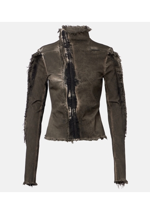 Rick Owens Gary distressed denim jacket
