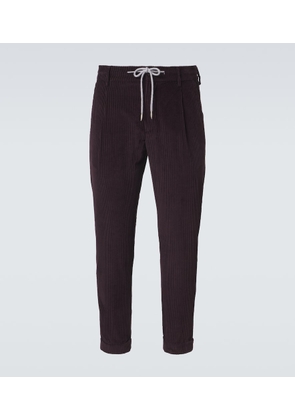 Eleventy Cotton and cashmere corduroy slim pants