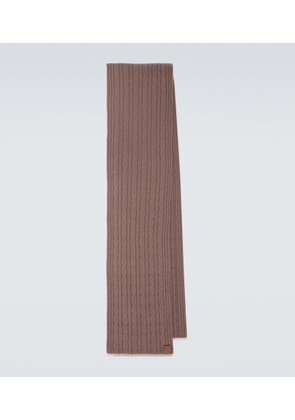 Eleventy Cable-knit cashmere scarf