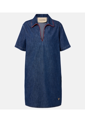 Valentino VGold denim midi dress