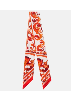 Dolce&Gabbana Majolica silk twill scarf