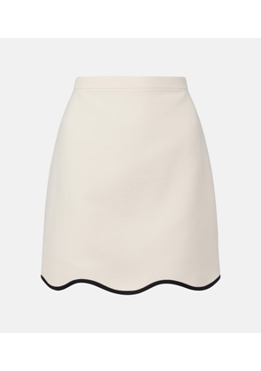 Valentino Crepe Couture scalloped miniskirt