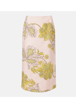 La DoubleJ Printed cotton midi skirt
